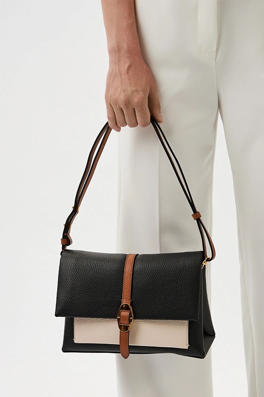 Кожаная сумка Coccinelle Dorian Tricolor 24x16 см