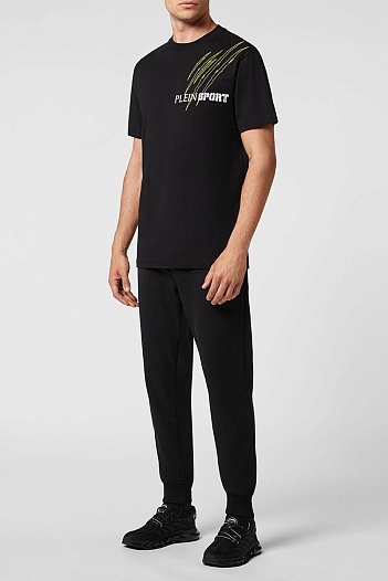 Мужская чёрная футболка Philipp Plein Sport   