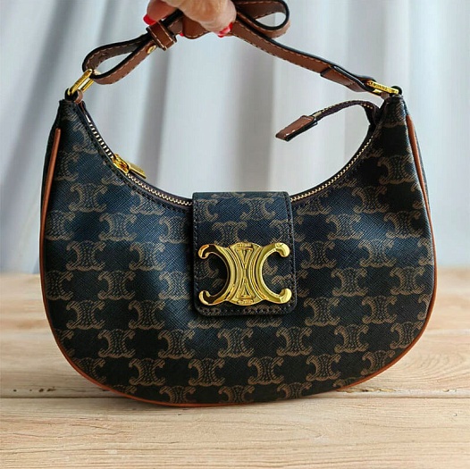 Сумка-багет Celine Ava Triomphe 24x13 см - Brown   