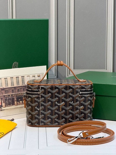Кожаная сумка Goyard Muse Mini Vanity ​premium 16,5x10,5x8 см   