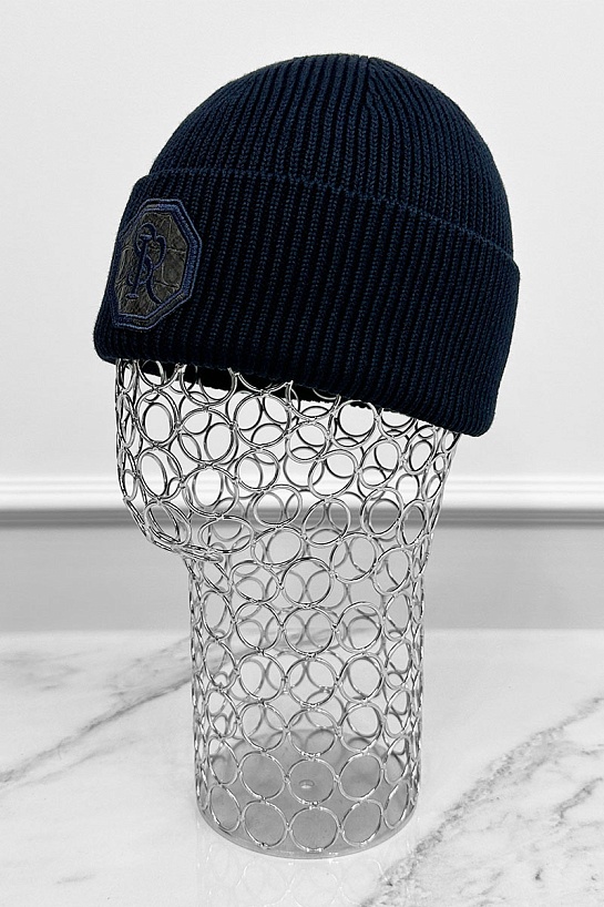 Шапка Stefano Ricci logo-embroidered - Navy