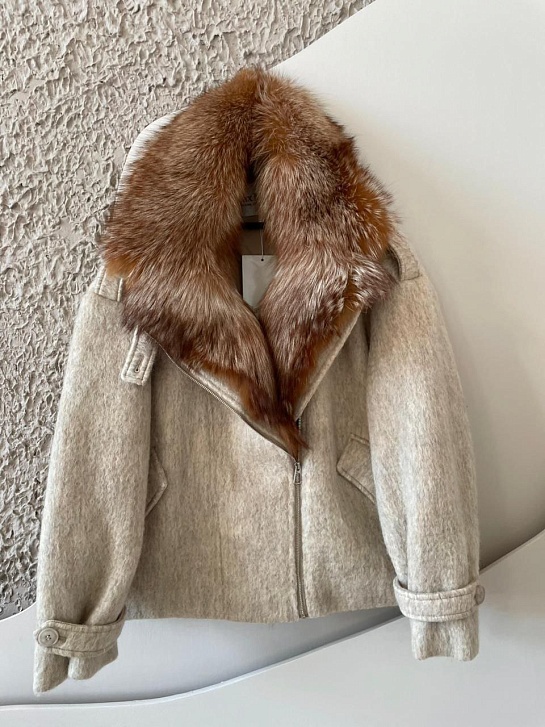 Женский пуховик с натуральным мехом Max Mara Premium