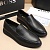 Кожаные лоферы Hugo Boss embossed logo - Black