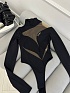 Женское боди чёрного цвета