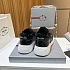 Кожаные кроссовки с мехом Prada