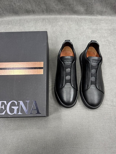 Мужские кроссовки Ermenegildo Zegna Triple Stitch - Black   