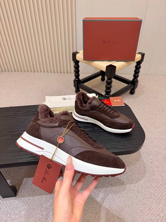 Кроссовки с мехом Loro Piana Week End Walk Evo premium