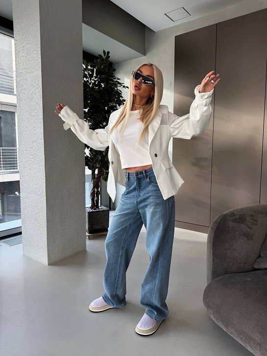 Женские синие джинсы Loro Piana premium