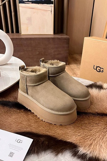 Женские ботинки UGG Classic Ultra Mini Platform - Brown   