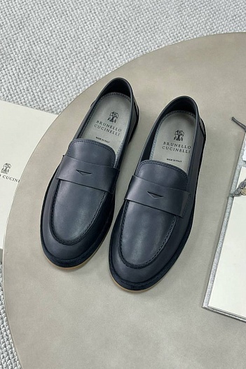 Мужские кожаные лоферы Brunello Cucinelli Premium   