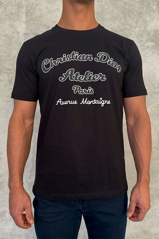 Чёрная мужская футболка Christian Dior Atelier
