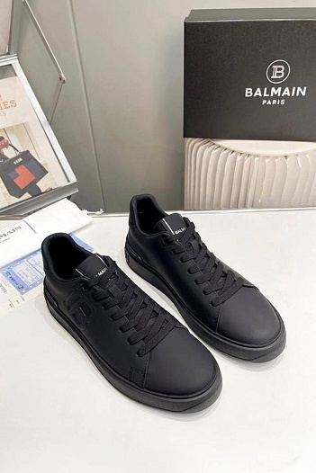 Мужские кожаные кроссовки Balmain B-Court   