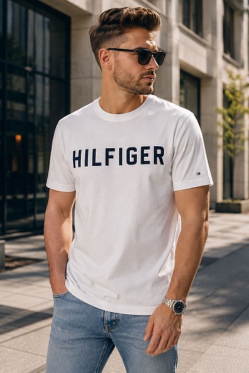 Футболка белого цвета Tommy Hilfiger Lounge   