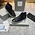 Кожаные кроссовки с мехом Tom Ford high-top - Black