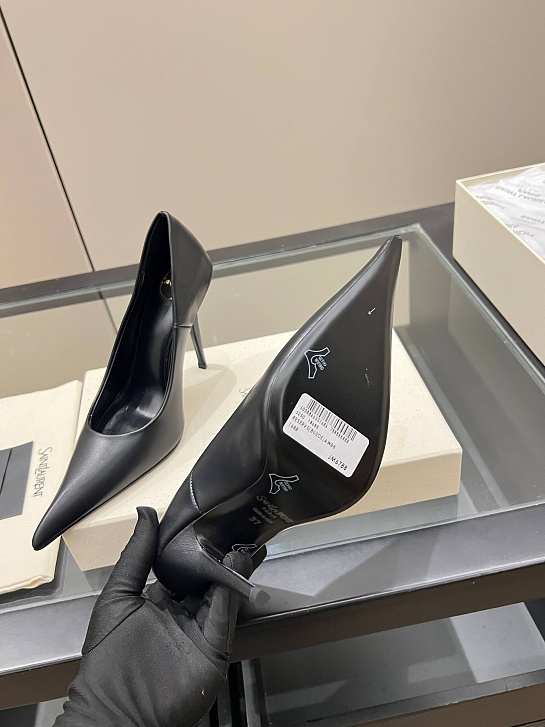 Женские кожаные туфли на каблуке Yves Saint Laurent premium