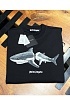 Чёрный оверсайз свитшот Palm Angels Shark