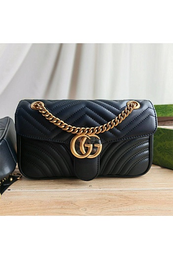 Кожаная сумка Gucci GG Marmont 27x15 см   