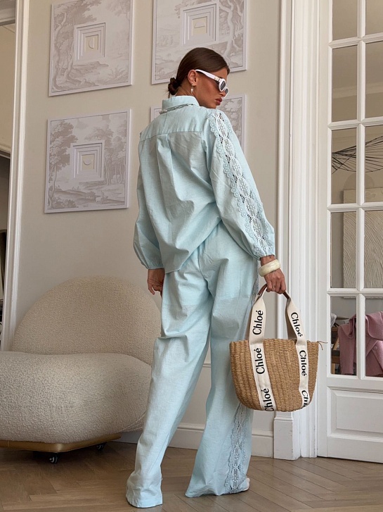 Женский голубой костюм Zimmermann