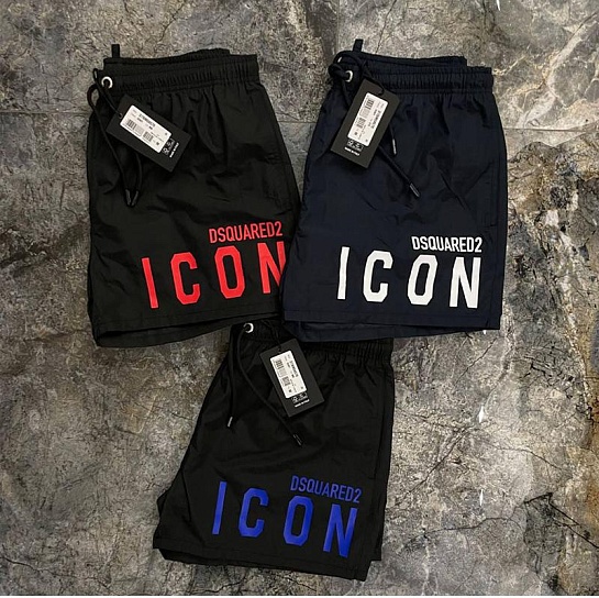 Мужские шорты Dsquared2 "ICON" - Navy / White