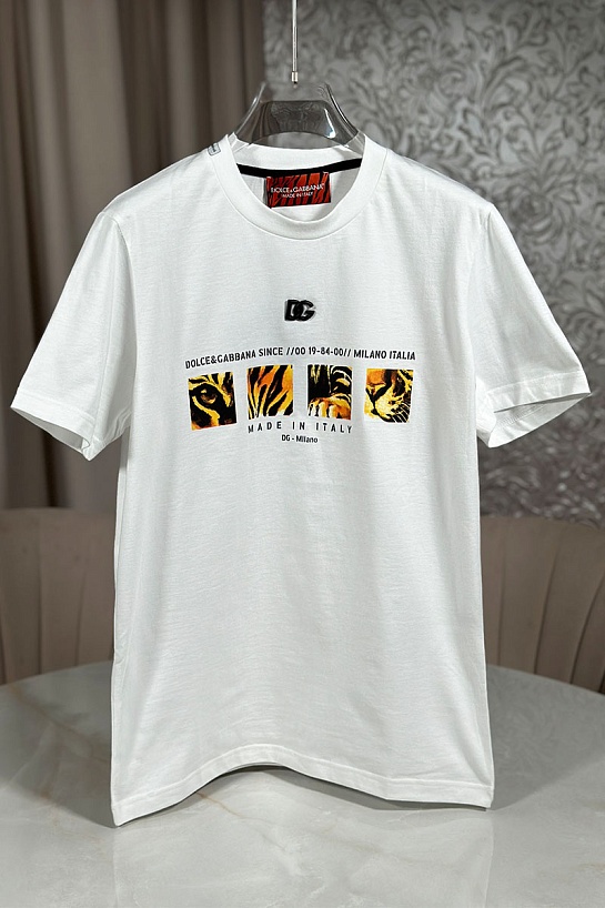 Белая оверсайз футболка Dolce&Gabbana