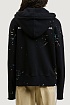 Чёрное оверсайз худи Palm Angels paint-splatter effect