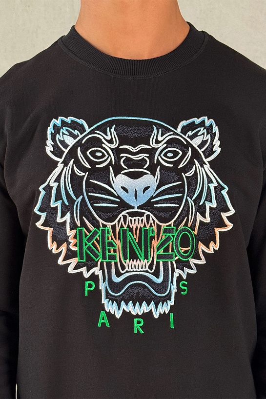 Свитшот чёрного цвета Kenzo Gradient Tiger