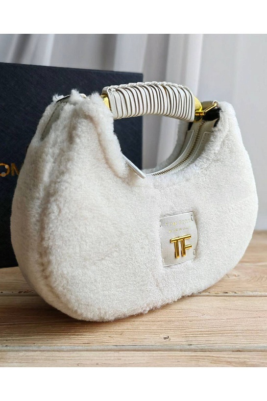 Сумка Tom Ford Bianca Shearling Mini Hobo 19x26 см