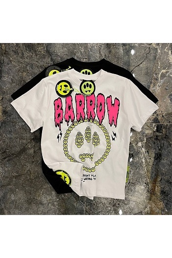 Белая оверсайз футболка Barrow "Right Place Wrong Time"   