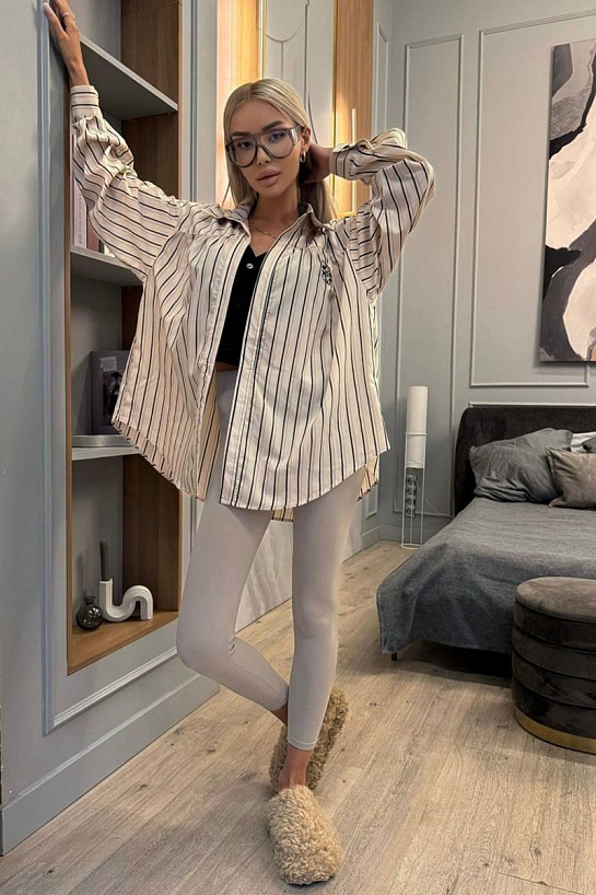 Женская рубашка в полоску Loewe