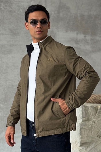 Двусторонняя ветровка Loro Piana - Brown / Black   