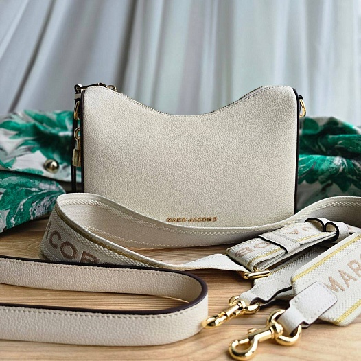 Женская кожаная сумка Marc Jacobs Drifter 25x17 см - White   