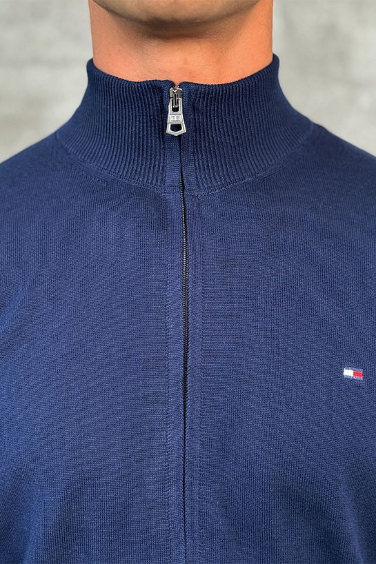 Кофта на молнии Tommy Hilfiger flag embroidery - Navy