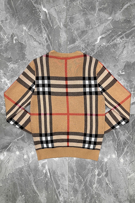 Мужская бежевая кофта Burberry check pattern