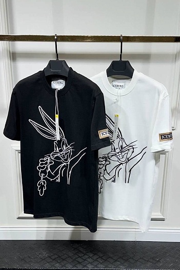 Мужская чёрная футболка Iceberg x Looney Tunes   