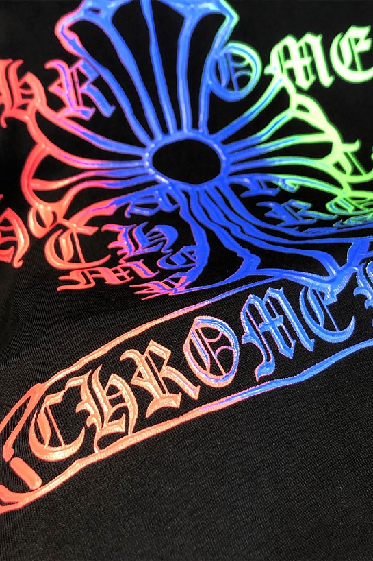 Чёрная оверсайз футболка Chrome Hearts Premium