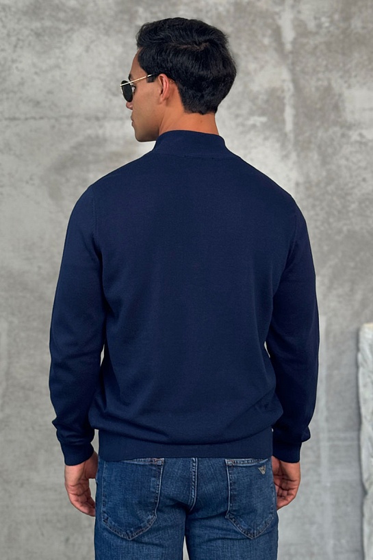 Кофта на молнии Tommy Hilfiger flag embroidery - Navy