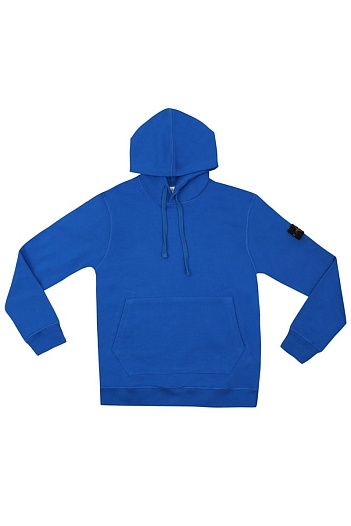 Худи голубого цвета Stone Island compass-patch   