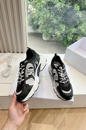 Женские кроссовки Dior Chrono Premium - Black   