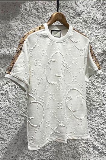 Мужская белая футболка Gucci x Balenciaga Collaboration   