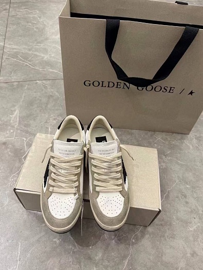Женские кожаные кроссовки Golden Goose Super Star premium   