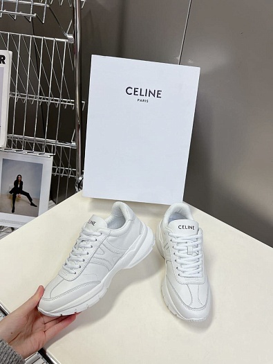 Женские белые кроссовки Celine   