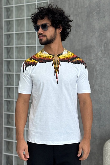Белая футболка Marcelo Burlon County of Milan Solfolk Wings   
