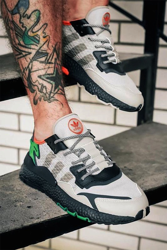 Кроссовки Adidas Nite Jogger - Sesame / Bright Green