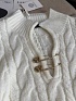 Женский шерстяной свитер Versace premium - White