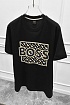 Мужская чёрная футболка Hugo Boss logo-print