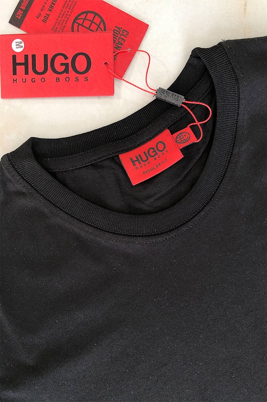Мужская чёрная футболка Hugo Boss