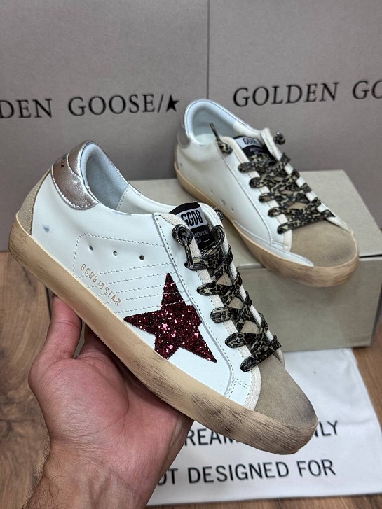 Женские кожаные кроссовки Golden Goose Ball Star premium