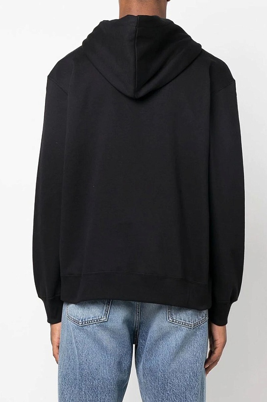 Чёрное оверсайз худи Etro Pegaso logo-print