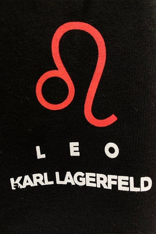 Женская чёрная футболка Karl Lagerfeld "Leo"