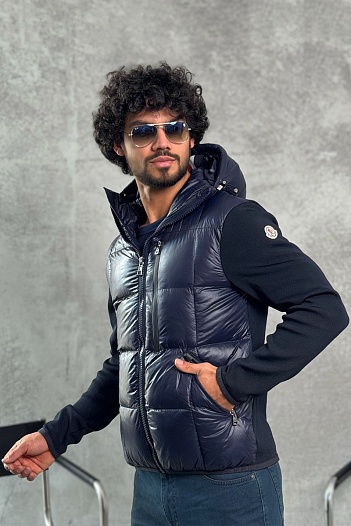 Куртка с вязаными рукавами Moncler   